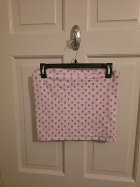 Pink Strawberry Print Mini Skirt